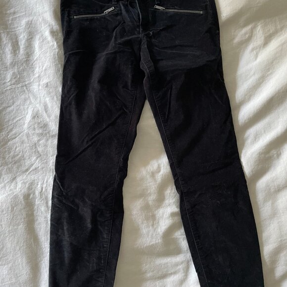 GAP 1969 Always Skinny Velvet Pants – True Black (Zipper Detail) - Picture 2 of 3